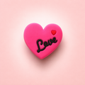 Cœur Rose Inscription "Love"