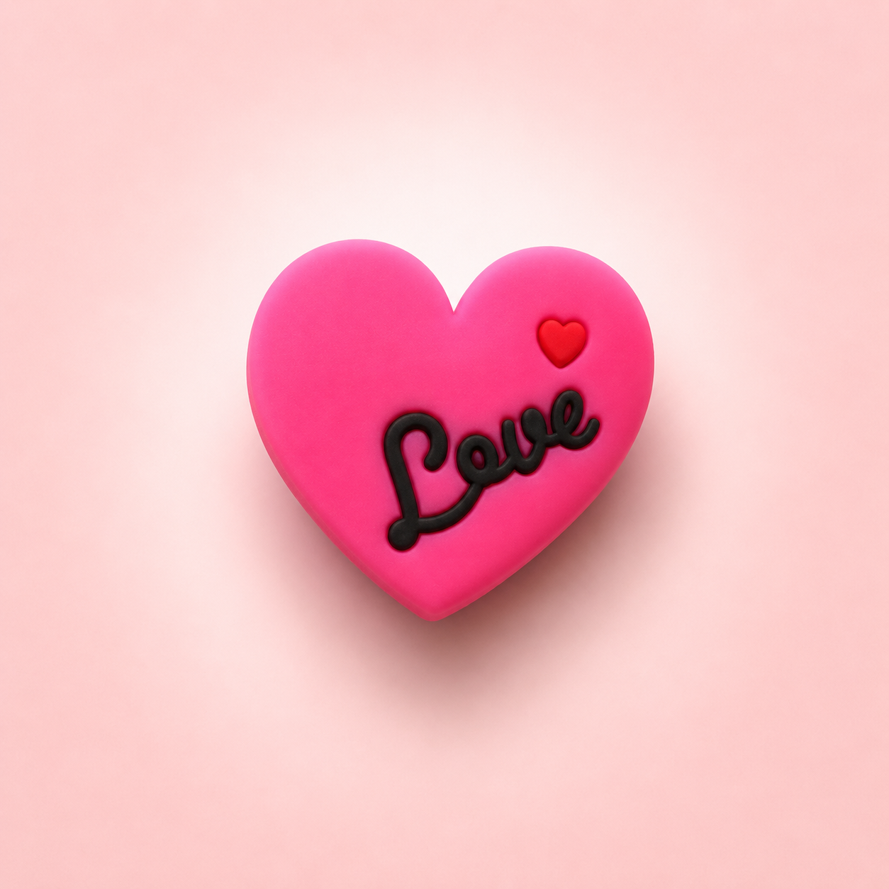 Cœur Rose Inscription "Love"