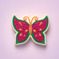 Papillon Rose & Vert