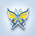 Papillon Bleu & Jaune
